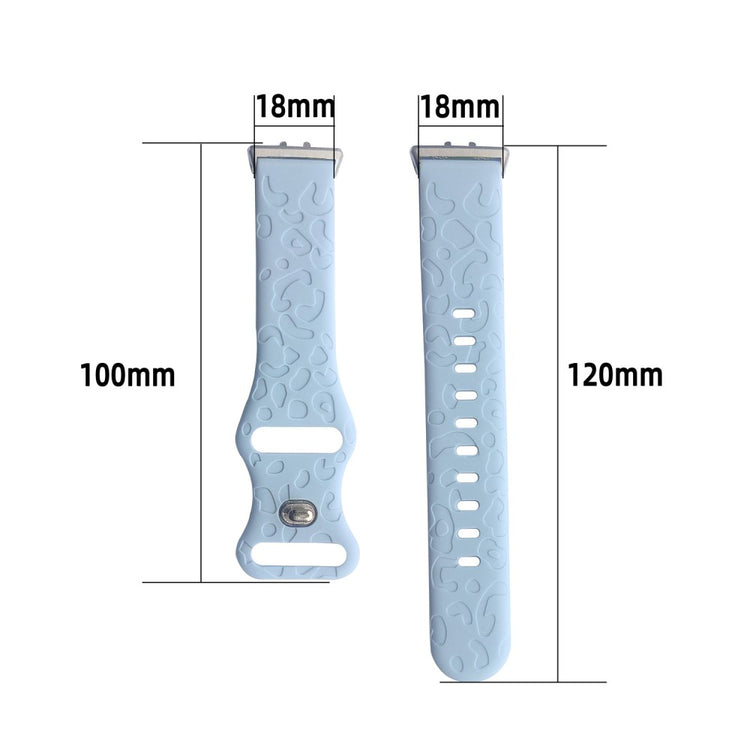 Samsung Galaxy Fit Silicone Watchband Leopard Printed Replacement Watch Strap - Milk Tea#serie_6