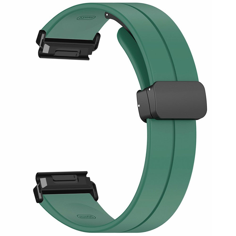 Garmin Fenix 7 / 6 / 5 22mm Wrist Strap Flexible Silicone Watch Band with Magnetic Buckle - Army Green#serie_8