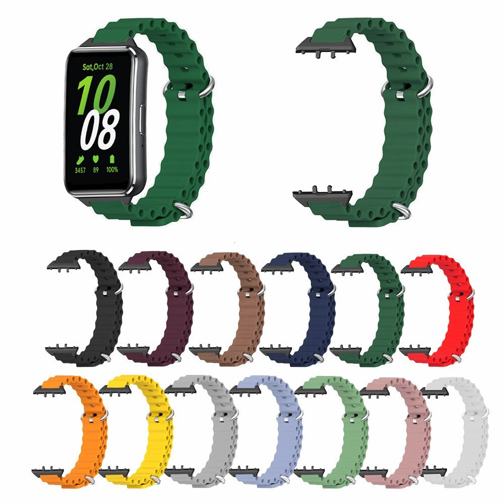 Super Fashionable Samsung Galaxy Fit 3 Silicone Strap - Black#serie_4