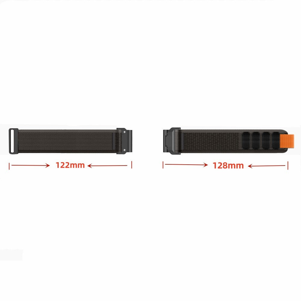 Coros Vertix 2 / Garmin Fenix 7X / 6X / 5X 26mm Trail Loop Nylon Band Soft Watch Strap - Orange  /  Grey+Orange#serie_2