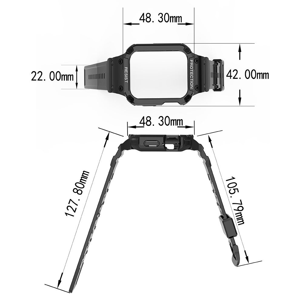 Apple Watch Series 9 8 7 41mm / 9 8 7 41 45mm Watch Band Replacement Flexible Strap with Case Cover - Red#serie_3