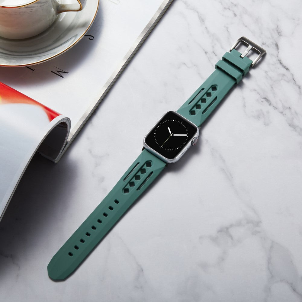 Apple Watch Series 49mm - 45mm - 44mm - 42mm Silicone Watch Band Hollow - Green#serie_5