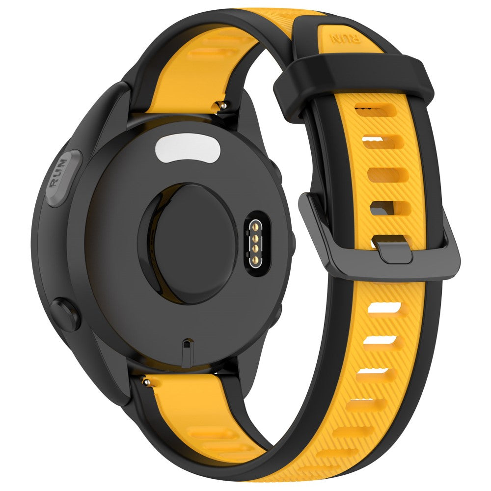 Huawei Watch GT 2 / 3 / 3 Pro / Samsung Galaxy Watch6 Classic Silicone band 20mm Dual-Color Textured Watch Strap - Black / Yellow#serie_11