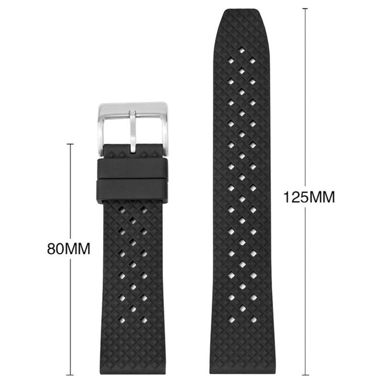 Garmin Venu 3S / Watch GT 4 41mm Replacement Wrist Band 18mm Fluorubber Watch Strap - Red+Silver Buckle#serie_7