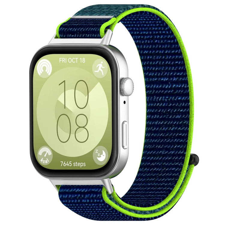 Remarkably Neat Huawei Watch Fit 3 Nylon Strap - Green#serie_8