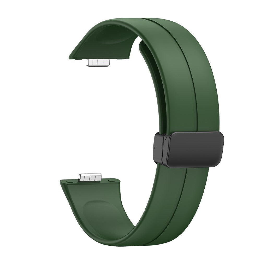 Huawei Watch Fit 3 Silicone Strap Magnetic Folding Buckle Watch band  - Green#serie_10