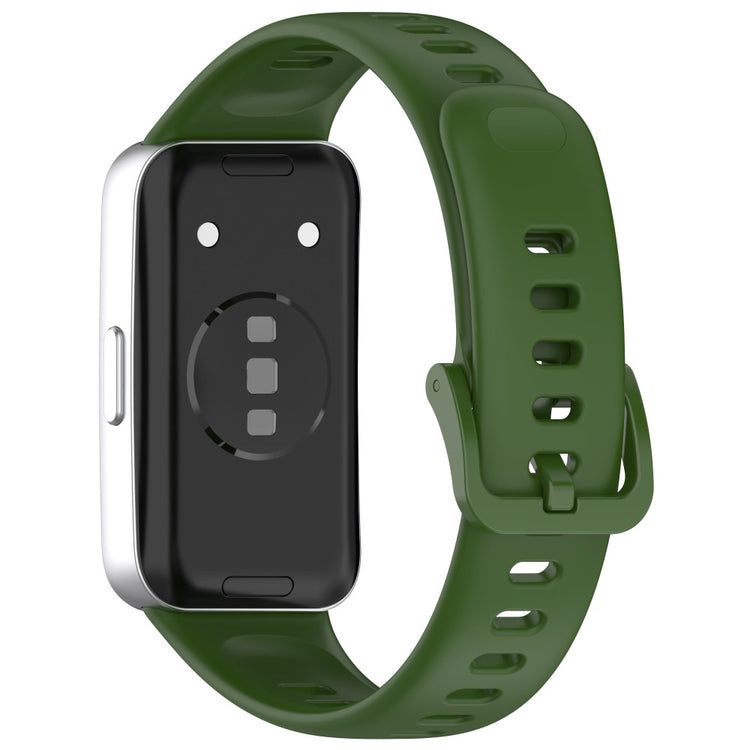 Huawei band 8 / 8 NFC / 9 / 9 NFC Glossy Silicone Watch Strap Replacement Watchband  - Green#serie_14