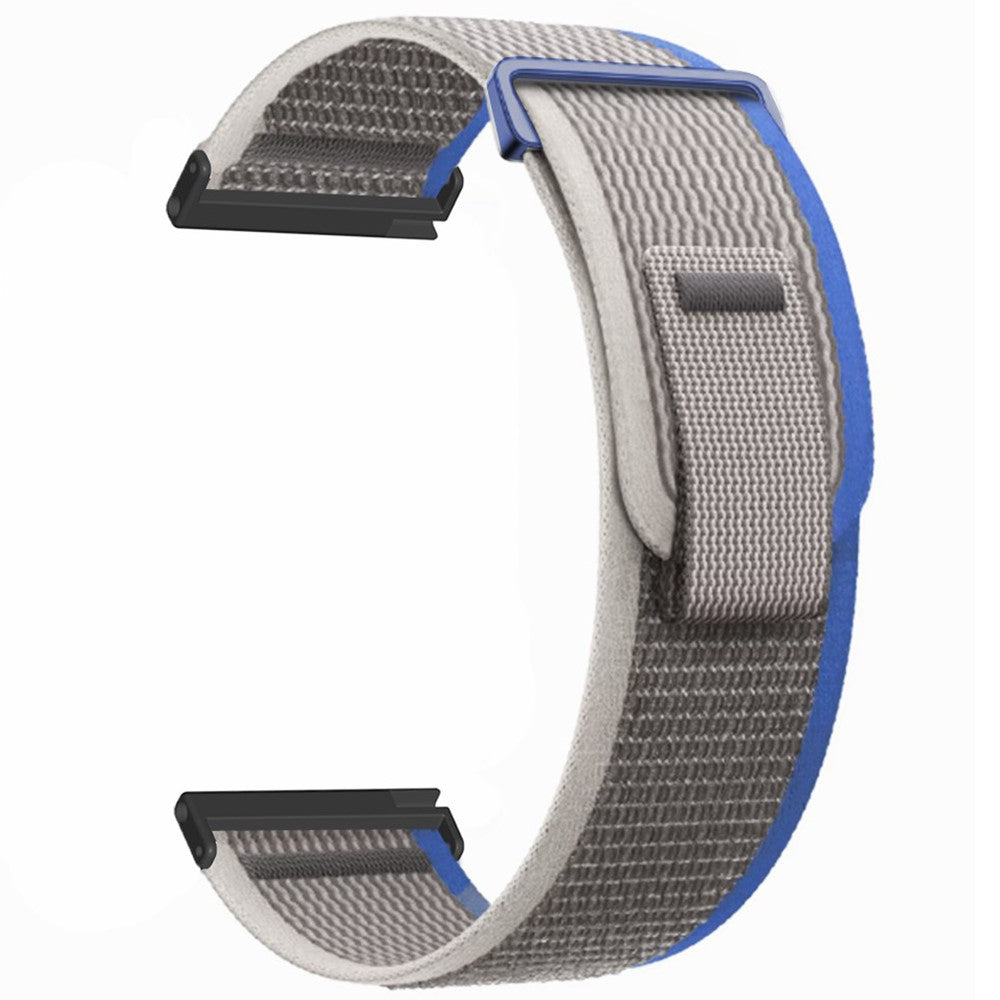 Suunto Spartan Sport Wrist HR Baro / Suunto 9 Nylon Watch band 24mm Loop Fastener Strap - Blue+Grey#serie_7