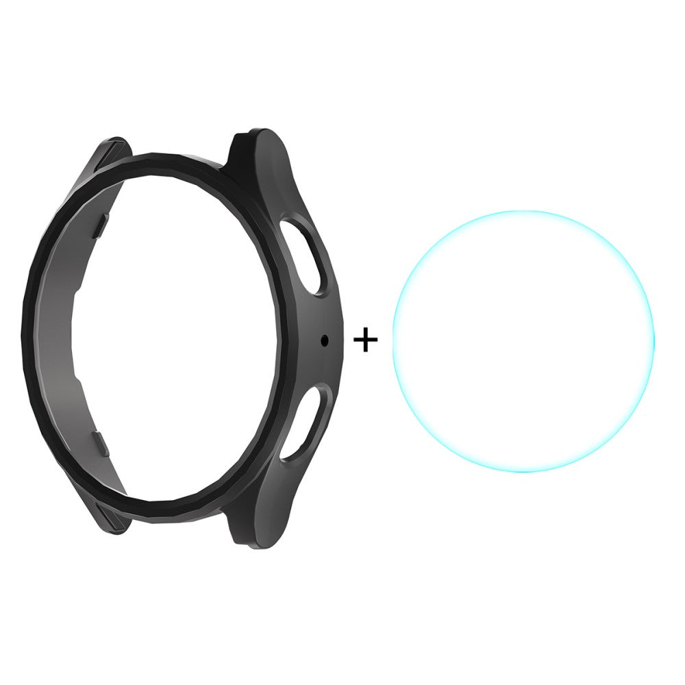 ENKAY HAT PRINCE Samsung Galaxy Watch7 44mm Case Bump Resistant Watch Cover with 0.2mm 9H Screen Film - Black#serie_2