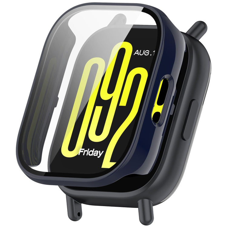 Xiaomi Redmi Watch 5 Lite Watch Case Protective Hard Bump Resistant Cover with Tempered Glass Film - Dark Blue#serie_3