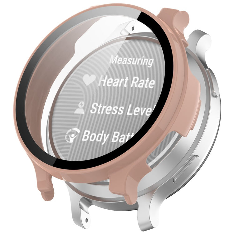 Garmin Lily 2 Active Watch Case Protective Hard PC Cover with Tempered Glass Film - Pink#serie_1