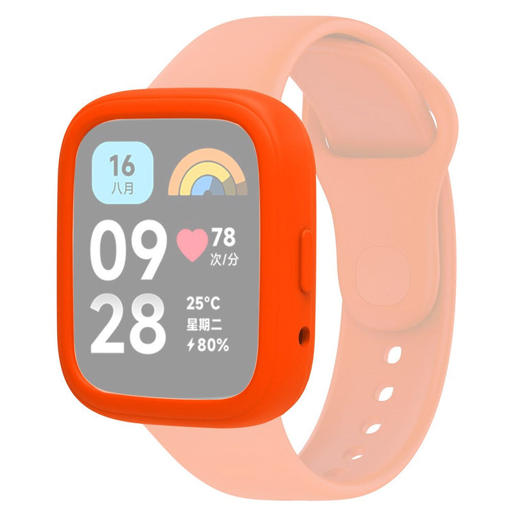 Beskyttende Silikone Universal Bumper passer til Xiaomi Redmi Watch 3 Active / Xiaomi Mi Watch Lite 3 - Orange#serie_6