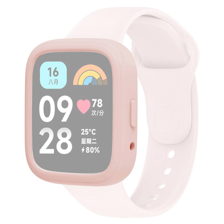 Beskyttende Silikone Universal Bumper passer til Xiaomi Redmi Watch 3 Active / Xiaomi Mi Watch Lite 3 - Pink#serie_8