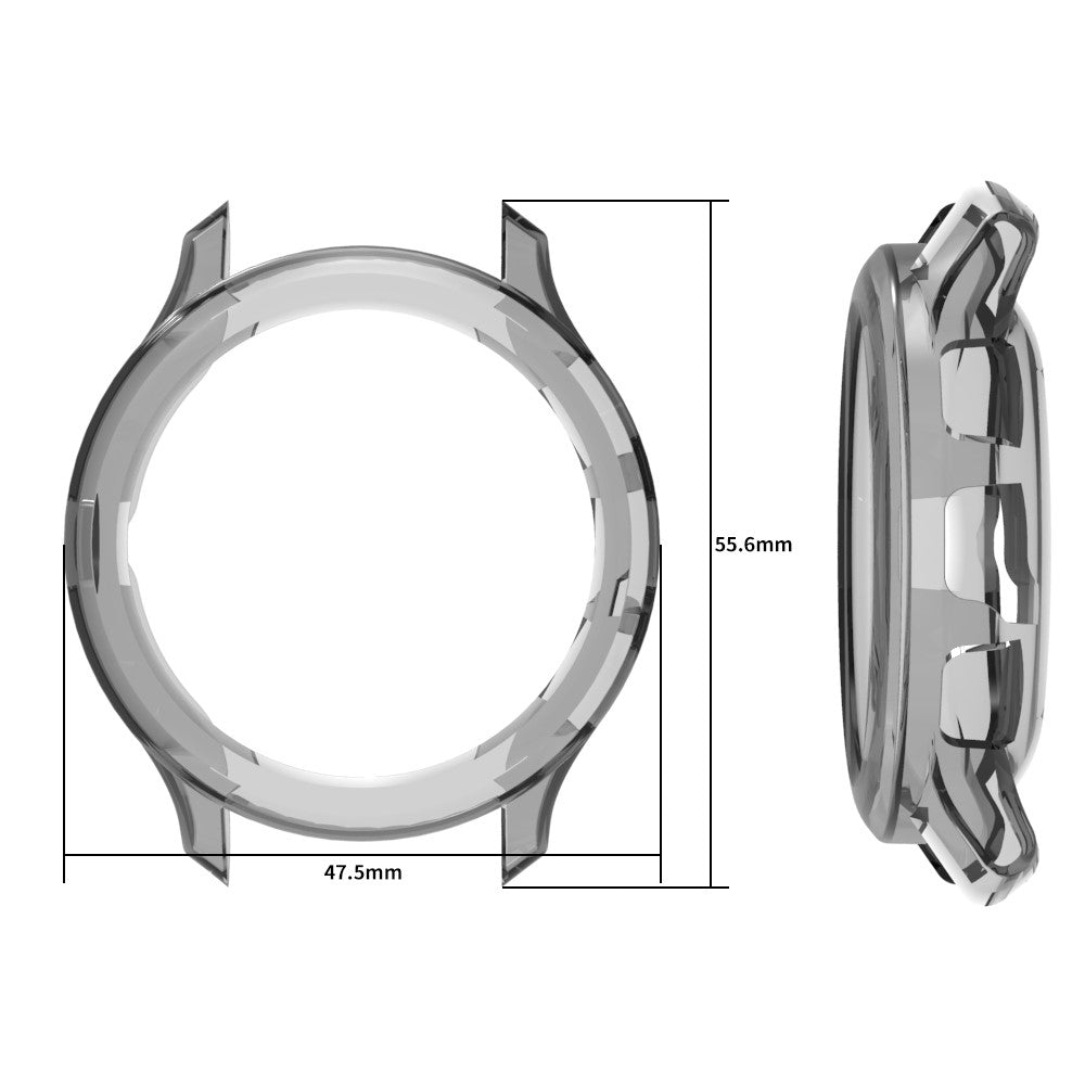 Garmin Venu 3 Watch Case Hollow Flexible Frame Half Protective Cover - Transparent Black#serie_1