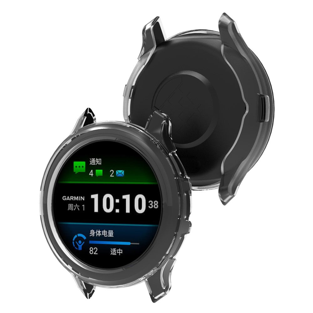 Gennemsigtig Silikone Bumper passer til Garmin Venu 3 - Orange#serie_3