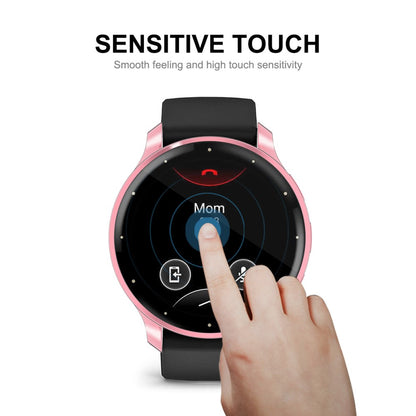 Super Godt Cover med Skærmbeskytter i Silikone passer til Garmin Venu 3 - Pink#serie_4