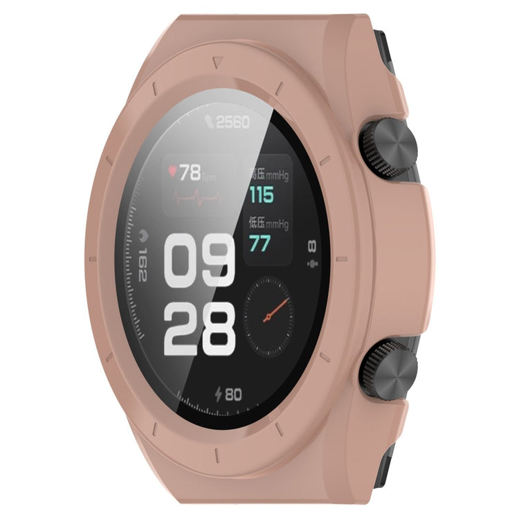 Rigtigt Godt Cover med Skærmbeskytter i Glas passer til Xiaomi Watch H1 - Pink#serie_1