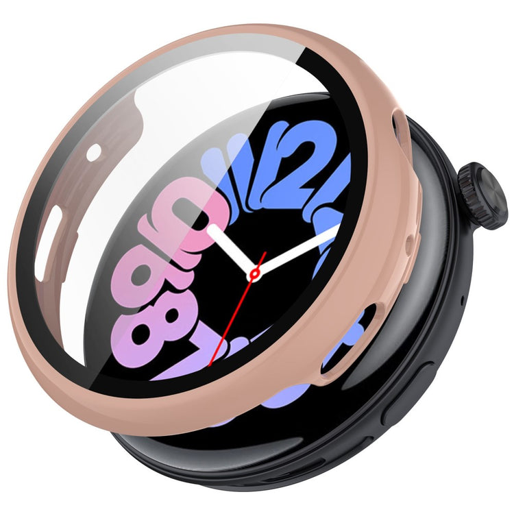 Vildt Flot Cover med Skærmbeskytter i Glas passer til Vivo Watch 3 - Pink#serie_1