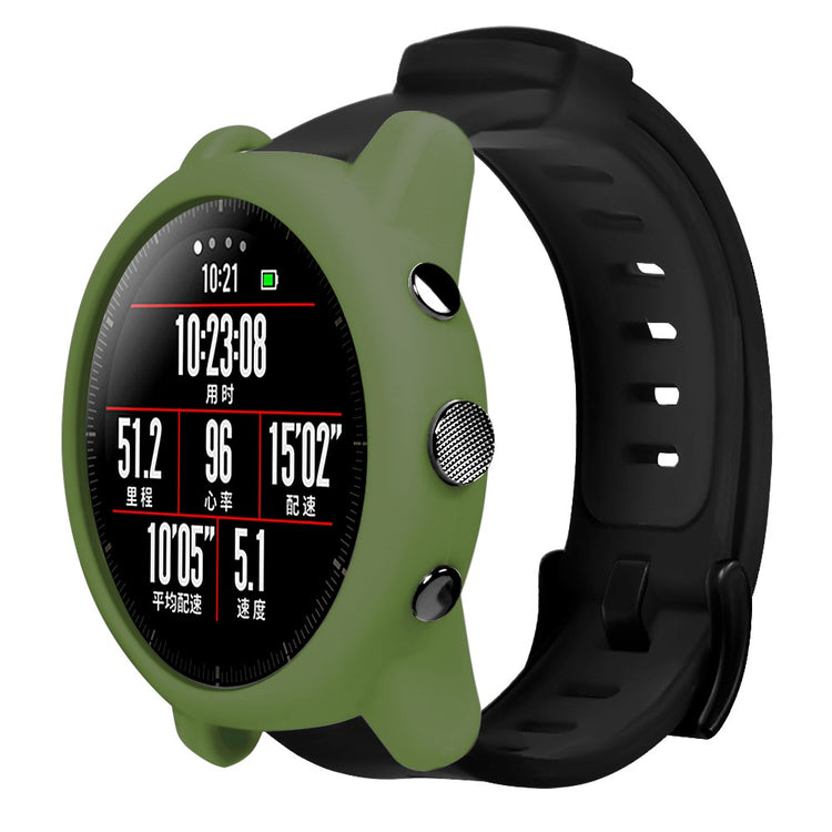 Beskyttende Silikone Bumper passer til Amazfit Stratos 2 \ 2s - Grøn#serie_6