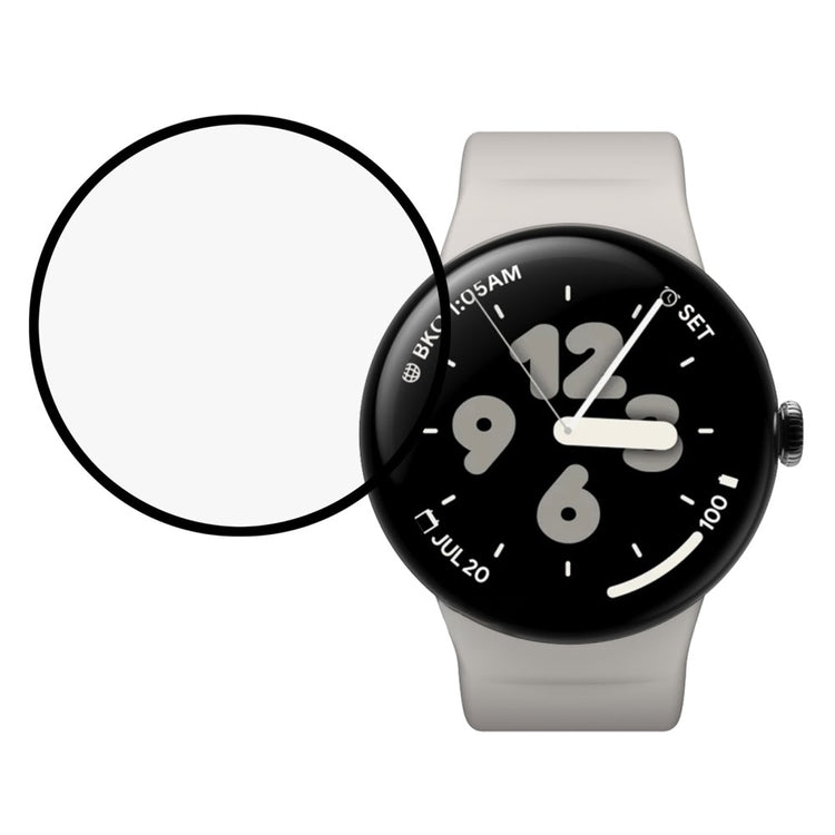 Google Pixel Watch 3 XL 45mm Screen Protector Black Edge Pliable Watch Screen Scratch Resistant Film#serie_1