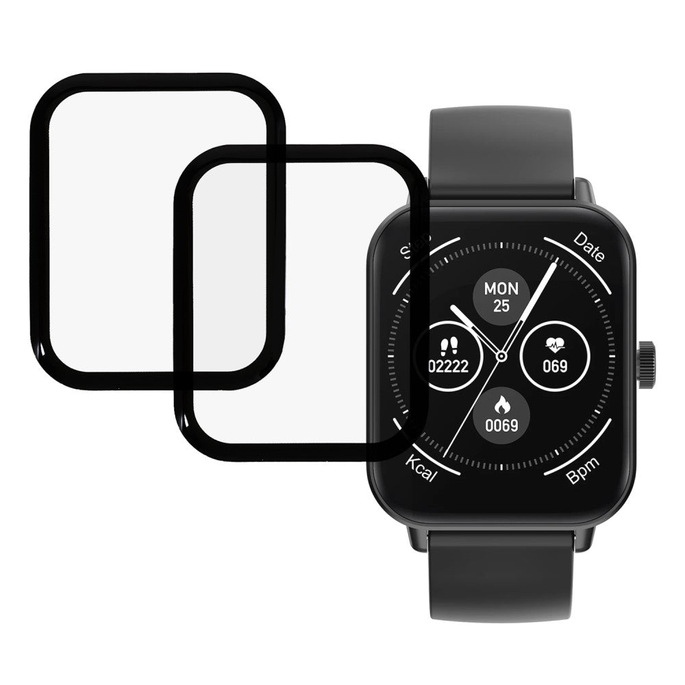 2-pack / Pack COLMI P81 Watch Screen Protector HD Clear Pliable Film (Black Edge) - Black#serie_001