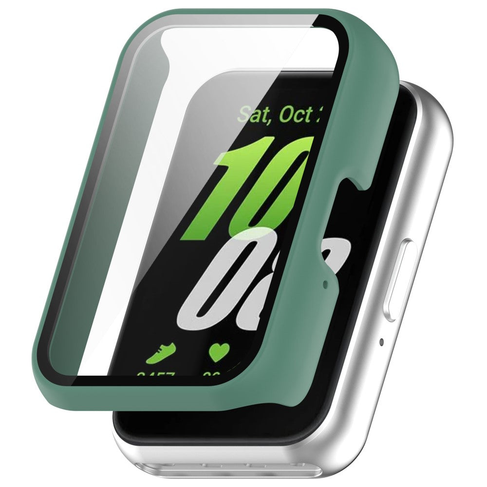 Mega Fashionable Samsung Galaxy Fit 3 Cover with Screen Protector in Plastic and Glass - Green#serie_10