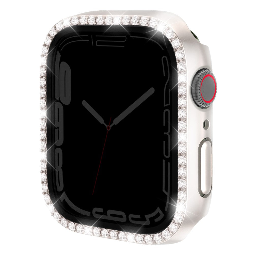 Incredibly Good Apple Smartwatch Universel Cover with Screen Protector in Rhinestone and Glass - Silver#serie_12