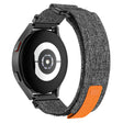 Samsung Galaxy Watch5 / Watch 5 Pro / Watch 4 / Watch 4 Classic Canvas Watchband 20mm Loop Strap - Black / Grey