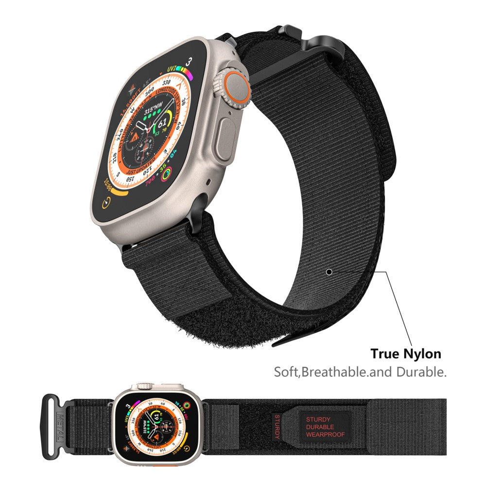 Udsøgt Nylon Universal Rem passer til Apple Smartwatch - Sort#serie_1