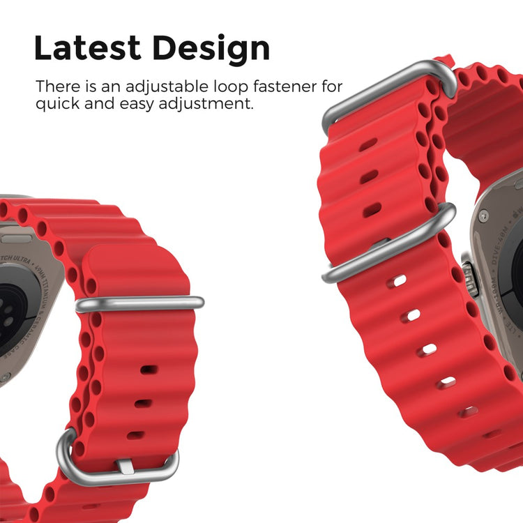 Remarkably Tough Apple Smartwatch Silicone Universel Strap - Red#serie_9