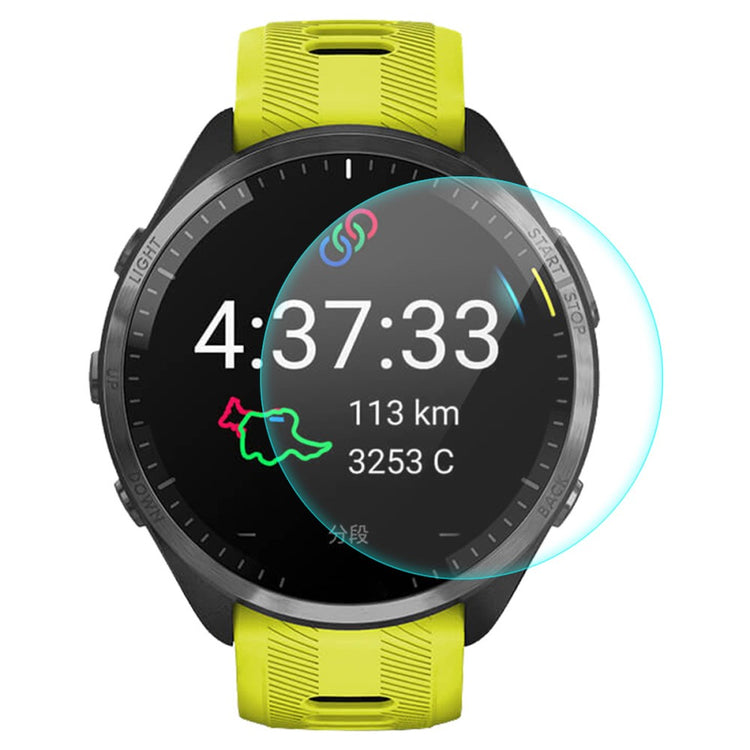 5stk Hærdet Glas Skærmbeskytter passer til Garmin Forerunner 965 - Gennemsigtig#serie_331