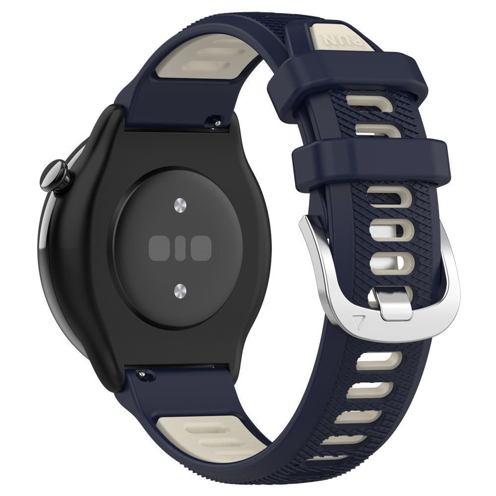 22mm Universal dual color cross strip silicone strap - Midnight Blue / Starlight#serie_10