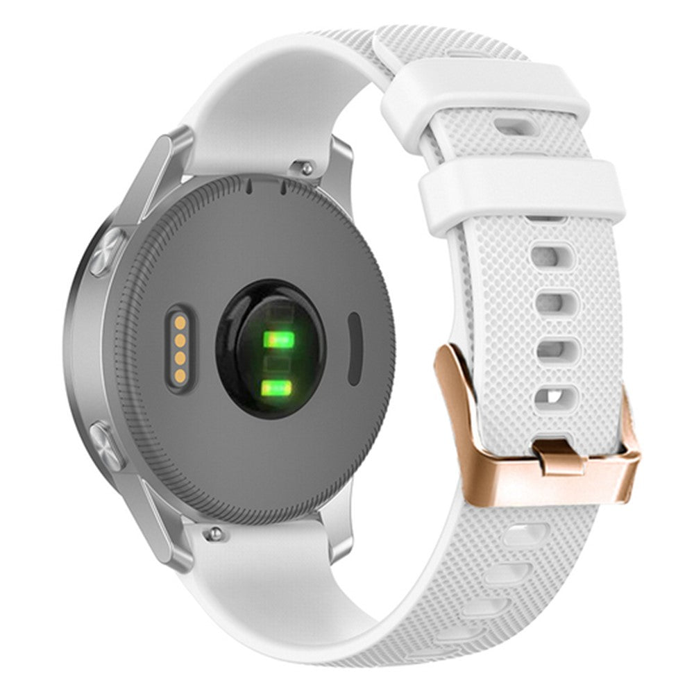 18mm Universal texture pattern silicone strap - White#serie_2
