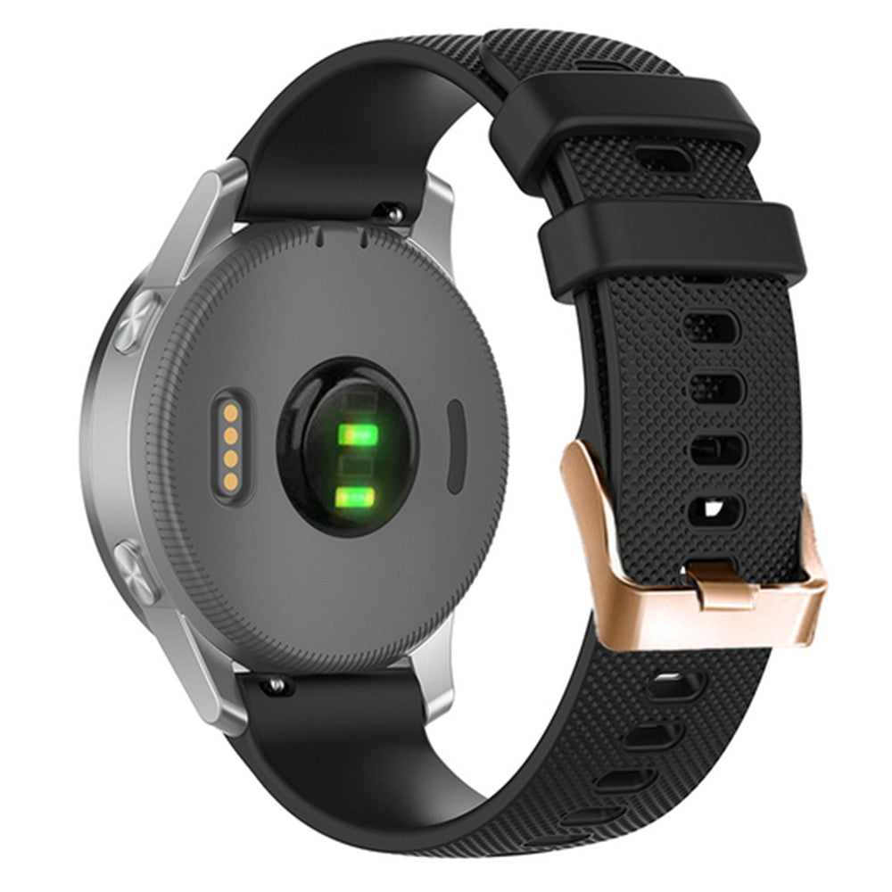 18mm Universal texture pattern silicone strap - Black#serie_4