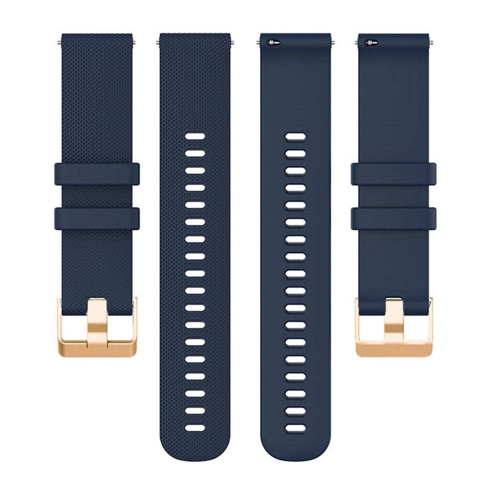 Rigtigt Slidstærk Silikone Universal Rem passer til Smartwatch - Blå#serie_10