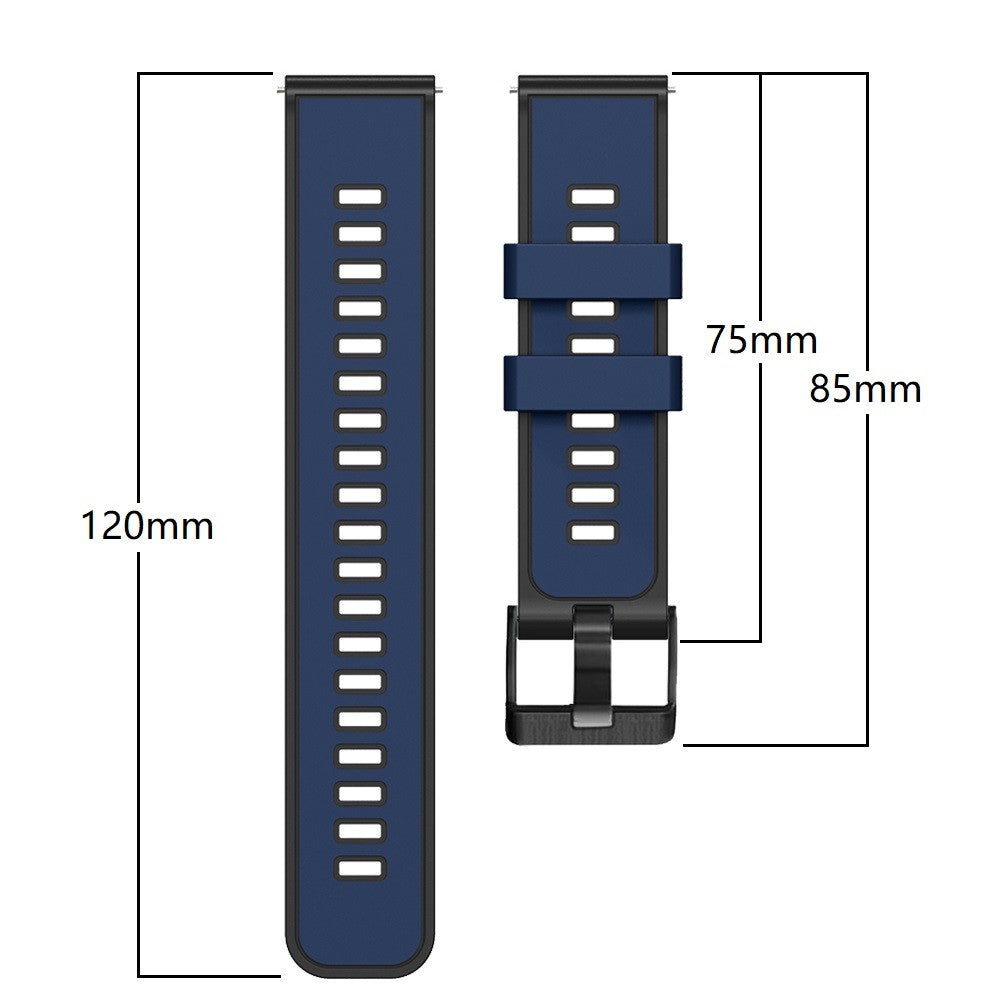 Holdbart Silikone Universal Rem passer til Smartwatch - Blå#serie_13
