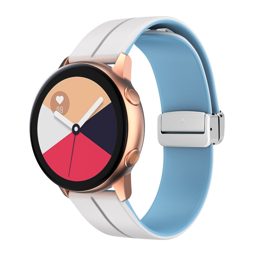 Rigtigt Fint Silikone Universal Rem passer til Smartwatch - Hvid#serie_2
