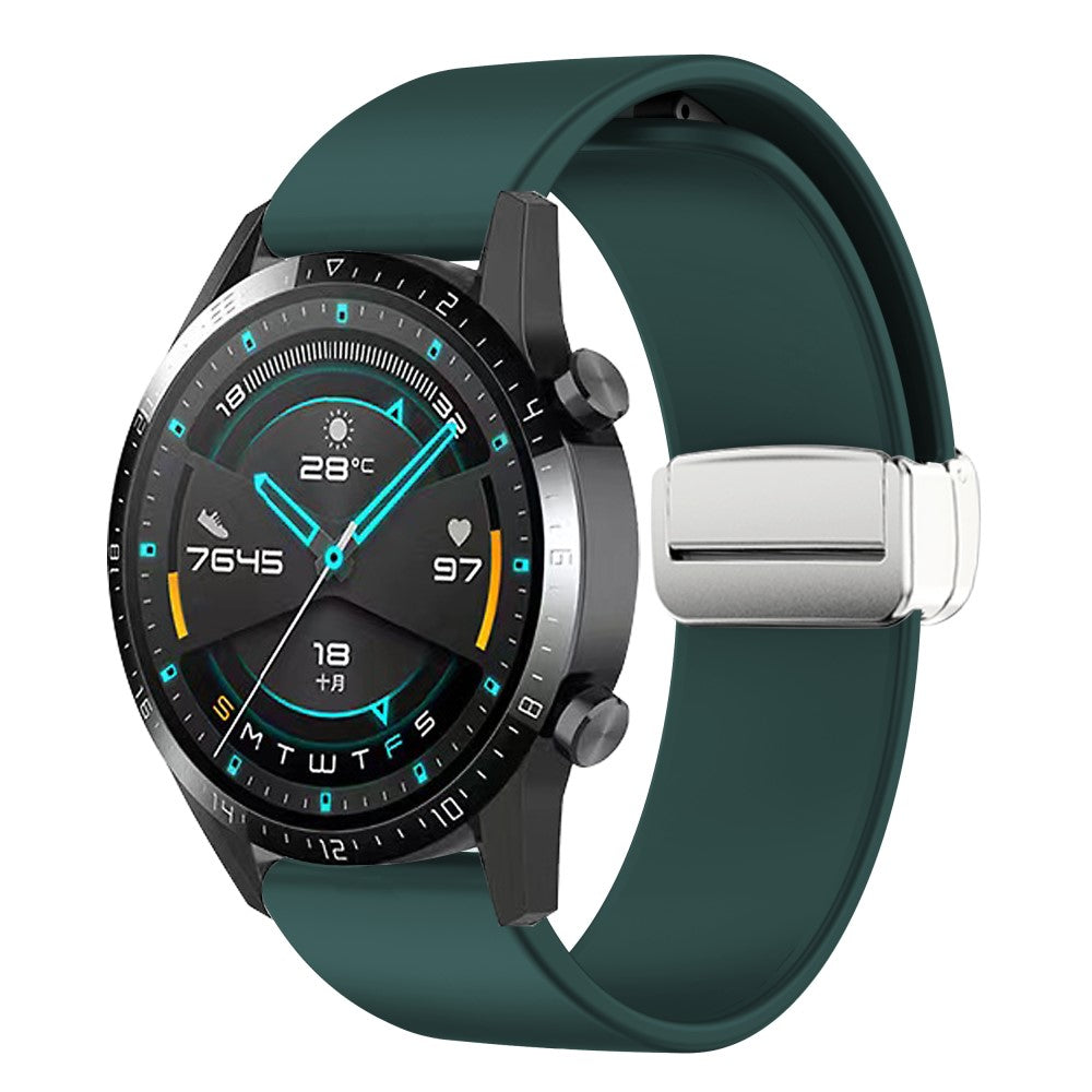 Elegant Ægte Læder Universal Rem passer til Smartwatch - Grøn#serie_6
