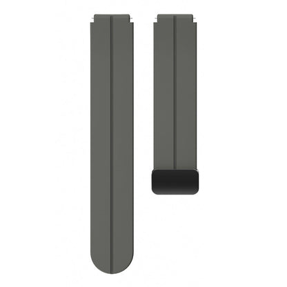18mm Universal silicone strap with black buckle - Dark Grey#serie_10