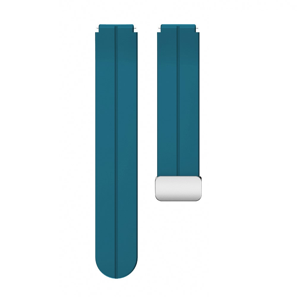 18mm Universal silicone strap with silver buckle - Cyan#serie_14