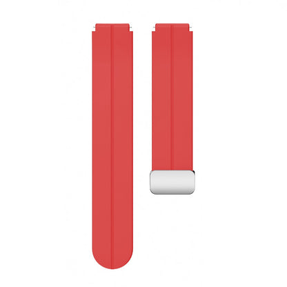 18mm Universal silicone strap with silver buckle - Red#serie_4