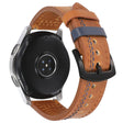 22mm Universal leather strap - Brown / Blue Stitch