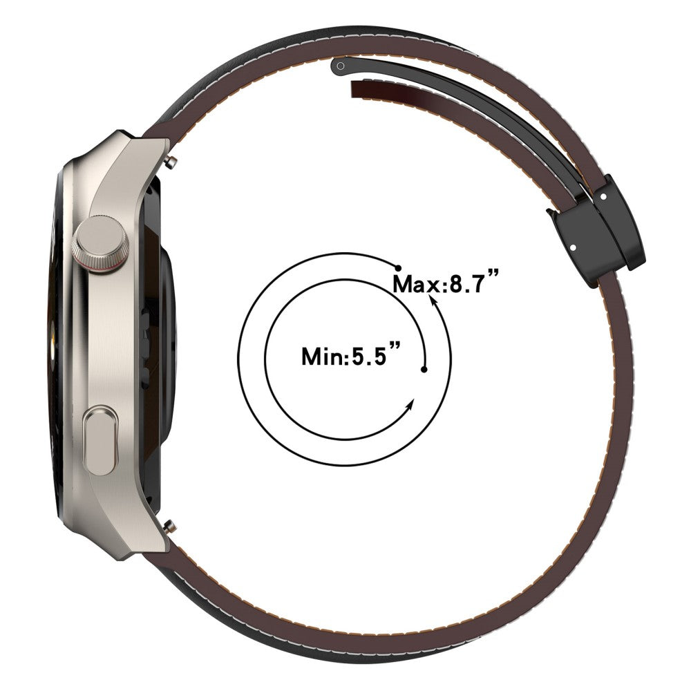 Helt Vildt Flot Ægte Læder Universal Rem passer til Smartwatch - Blå#serie_6