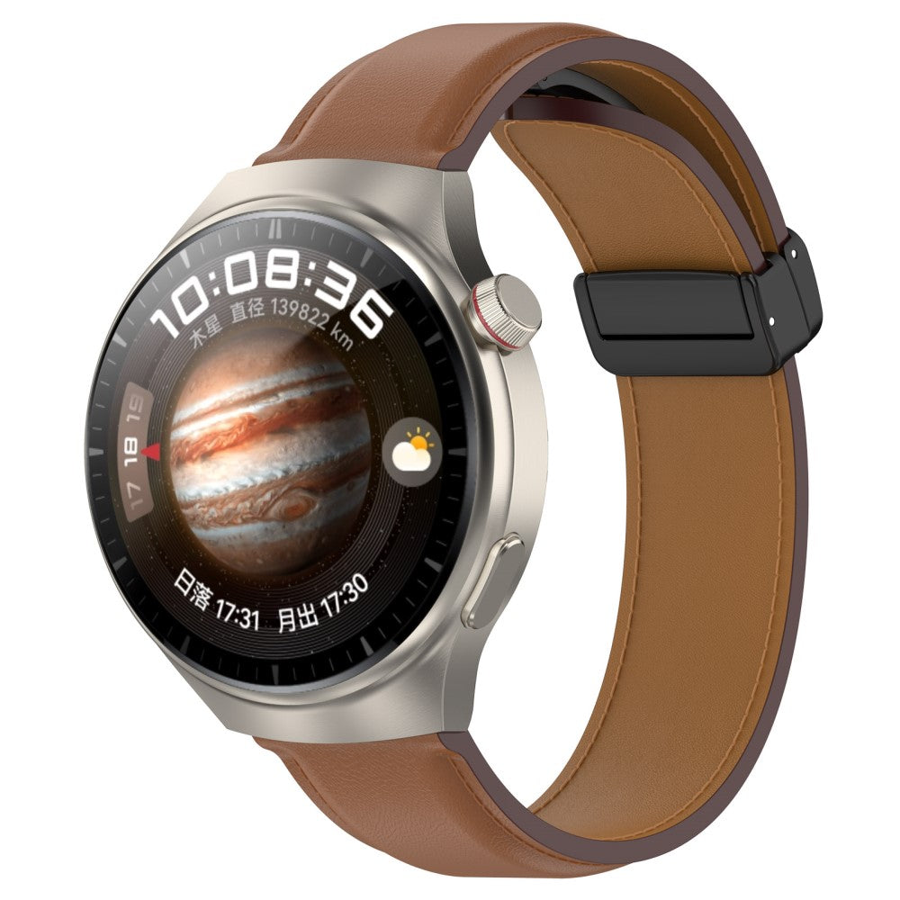 Helt Vildt Flot Ægte Læder Universal Rem passer til Smartwatch - Brun#serie_8