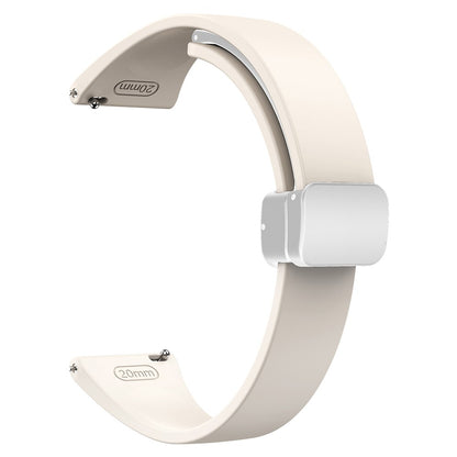 22mm Universal silicone sport strap with silver magnetic buckle - Starlight#serie_12