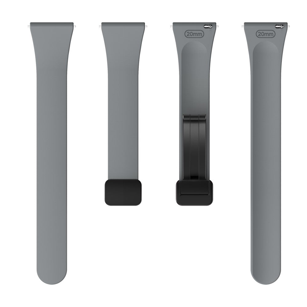 Smuk Metal Og Silikone Universal Rem passer til Smartwatch - Sølv#serie_10