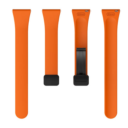 Smuk Metal Og Silikone Universal Rem passer til Smartwatch - Orange#serie_3