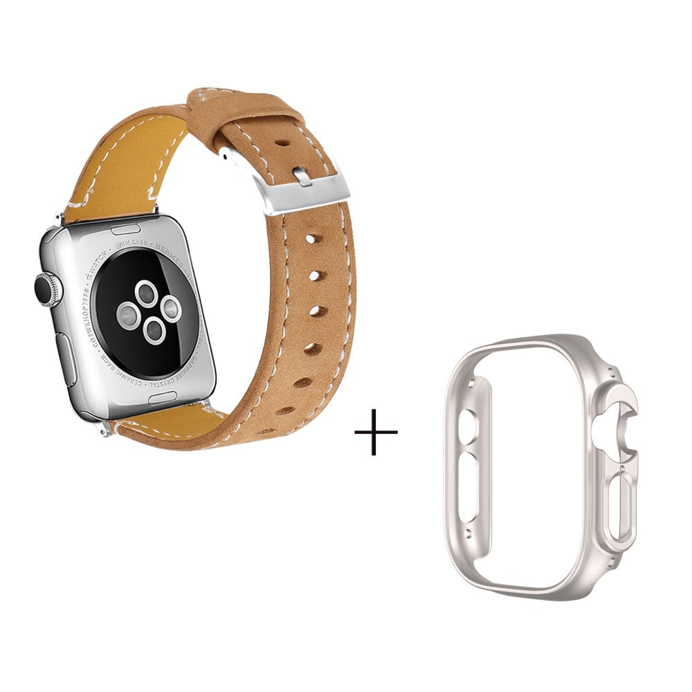 Ægte læder Cover passer til Apple Watch Ultra - Brun#serie_5