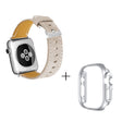 Apple Watch Ultra Genuine leather strap with silver cover - Coffee