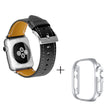 Apple Watch Ultra Genuine leather strap with silver cover - Coffee